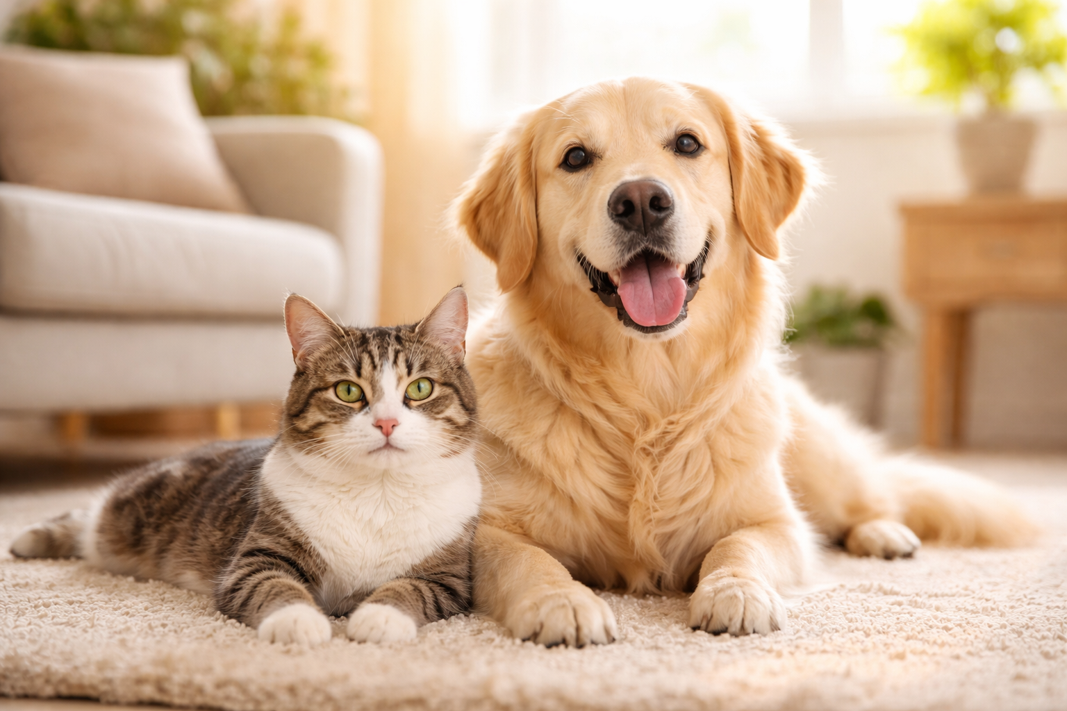 Spokojení mazlíčci v každodenní pohodě